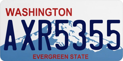 WA license plate AXR5355