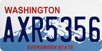 WA license plate AXR5356