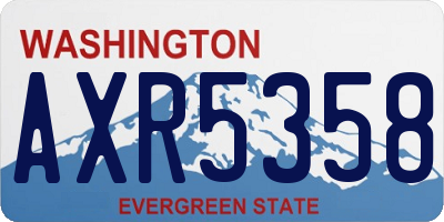 WA license plate AXR5358