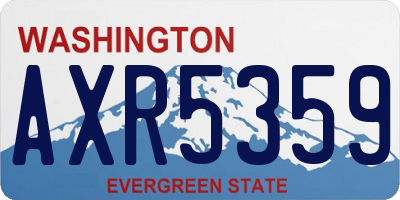 WA license plate AXR5359