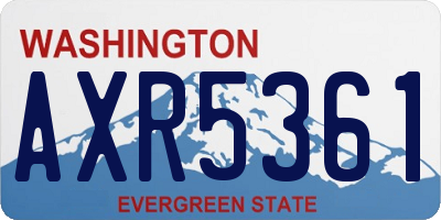 WA license plate AXR5361