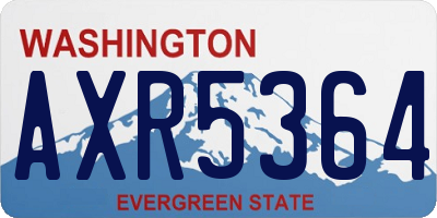 WA license plate AXR5364