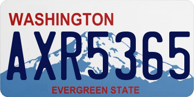 WA license plate AXR5365