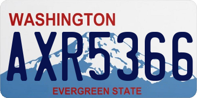WA license plate AXR5366