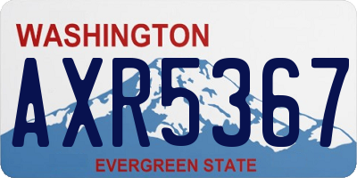 WA license plate AXR5367
