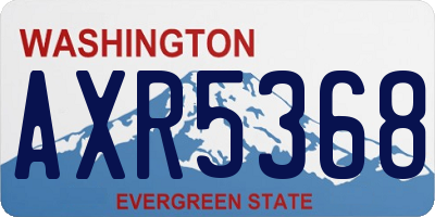 WA license plate AXR5368