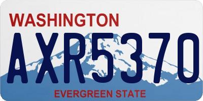 WA license plate AXR5370