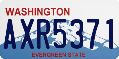 WA license plate AXR5371
