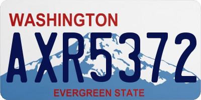 WA license plate AXR5372