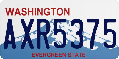 WA license plate AXR5375