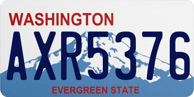 WA license plate AXR5376