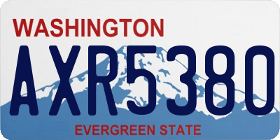 WA license plate AXR5380