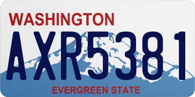 WA license plate AXR5381
