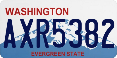 WA license plate AXR5382