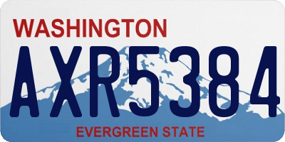 WA license plate AXR5384
