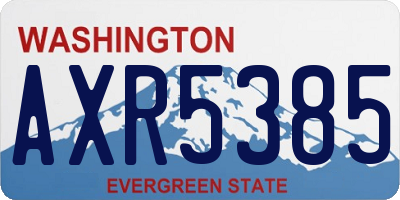 WA license plate AXR5385