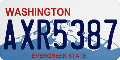 WA license plate AXR5387