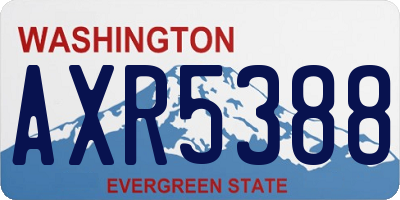 WA license plate AXR5388