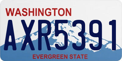 WA license plate AXR5391