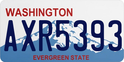 WA license plate AXR5393