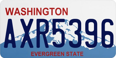 WA license plate AXR5396