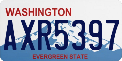 WA license plate AXR5397