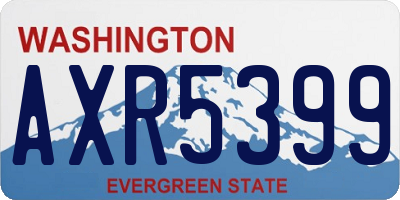 WA license plate AXR5399