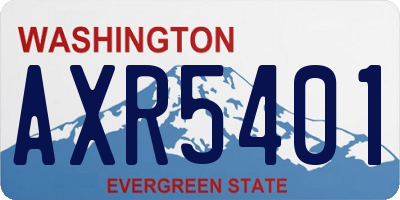 WA license plate AXR5401