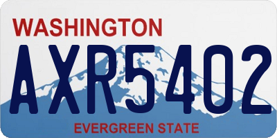 WA license plate AXR5402