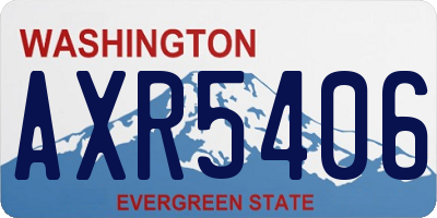 WA license plate AXR5406