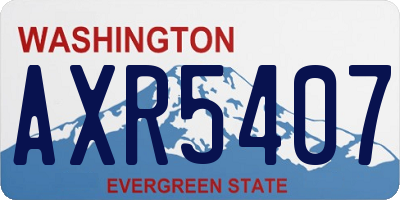 WA license plate AXR5407