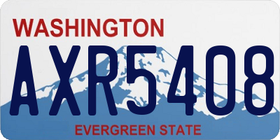 WA license plate AXR5408