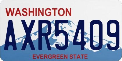 WA license plate AXR5409