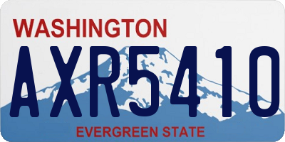 WA license plate AXR5410