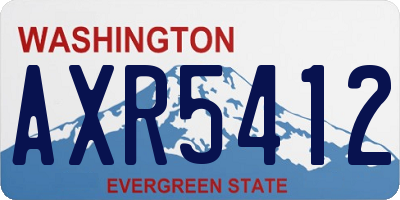 WA license plate AXR5412