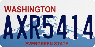 WA license plate AXR5414