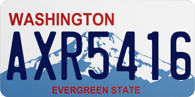 WA license plate AXR5416