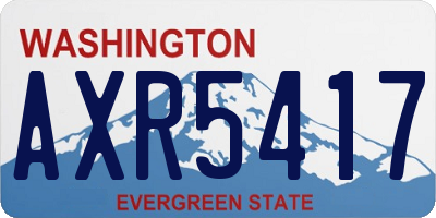 WA license plate AXR5417