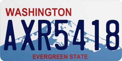 WA license plate AXR5418