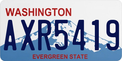 WA license plate AXR5419