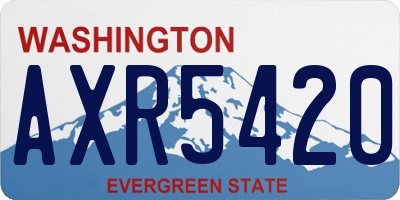 WA license plate AXR5420
