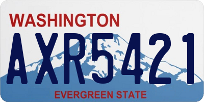 WA license plate AXR5421