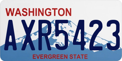 WA license plate AXR5423
