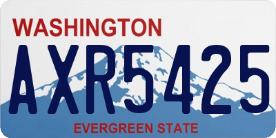 WA license plate AXR5425