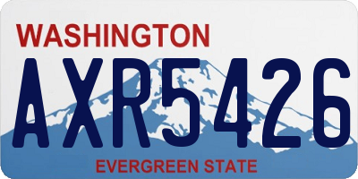 WA license plate AXR5426
