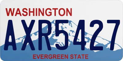 WA license plate AXR5427