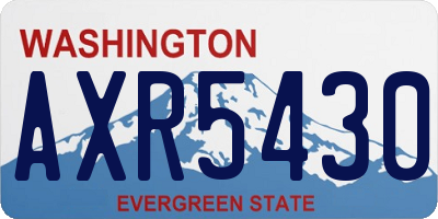 WA license plate AXR5430