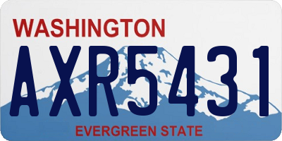 WA license plate AXR5431