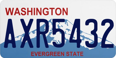 WA license plate AXR5432