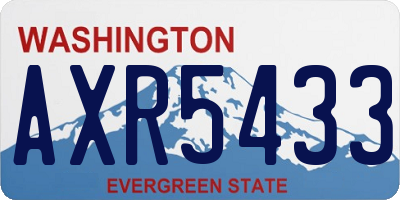 WA license plate AXR5433